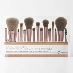 BH Cosmetics Lavish Elegance Cosmetic Bag Brush Set -15 Piece