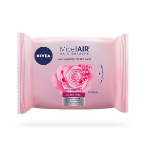 Nivea Face 3 in 1 Micellar Rose Water Wipes 25's